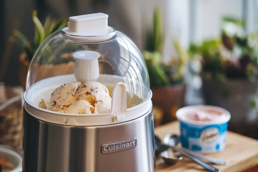 How long should I churn ice cream in my Cuisinart ice cream maker?