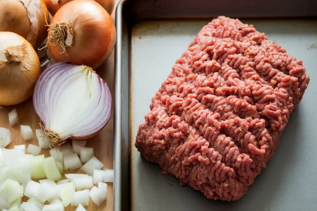 Should you cook onions before adding to meatloaf?