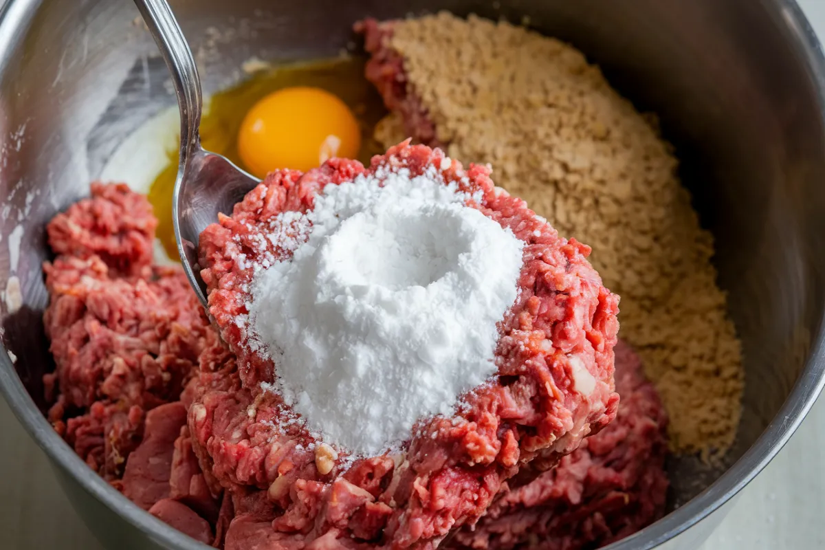 Why do you put baking soda in meatloaf?