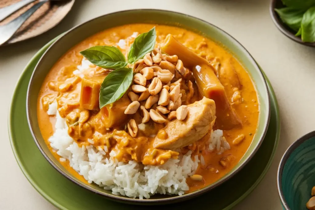 What Thai curry has peanuts?