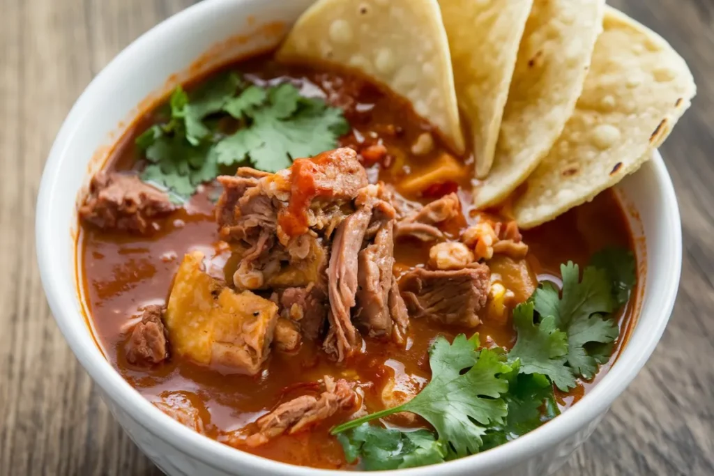 What is Birria taco soup made of?
