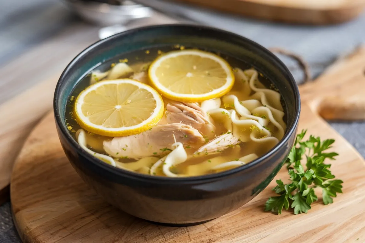 Why do people put lemon juice in chicken noodle soup?