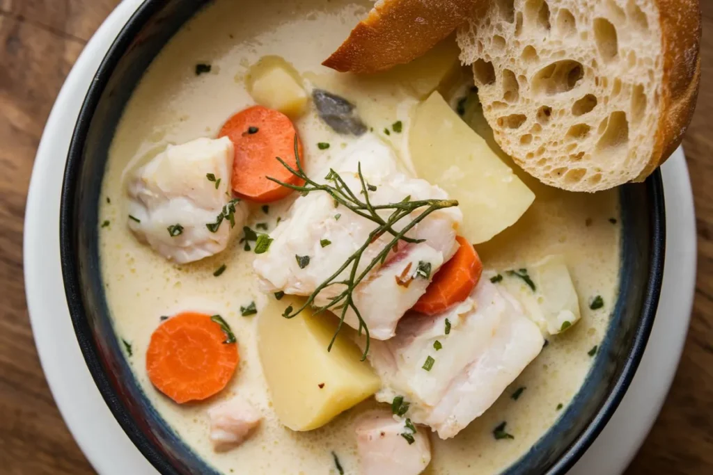 What's the difference between fish soup and fish chowder?
