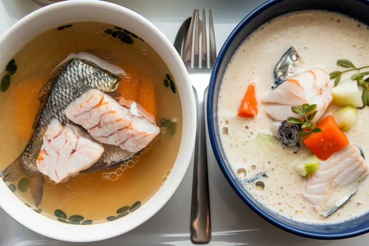 What's the difference between fish soup and fish chowder?