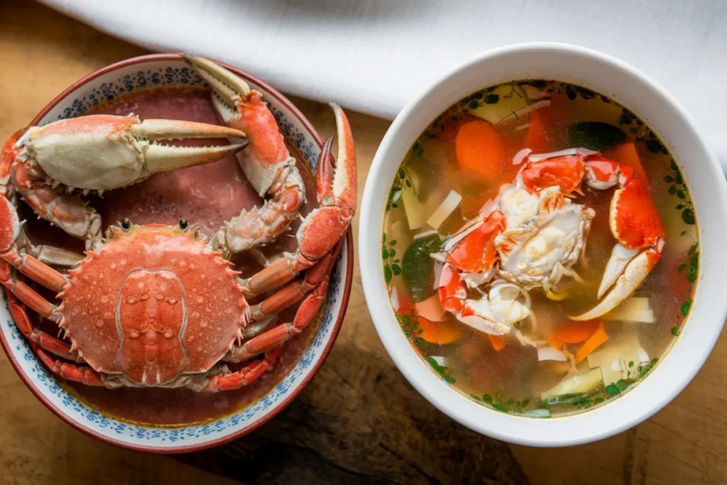 What is the difference between she-crab soup and crab soup?