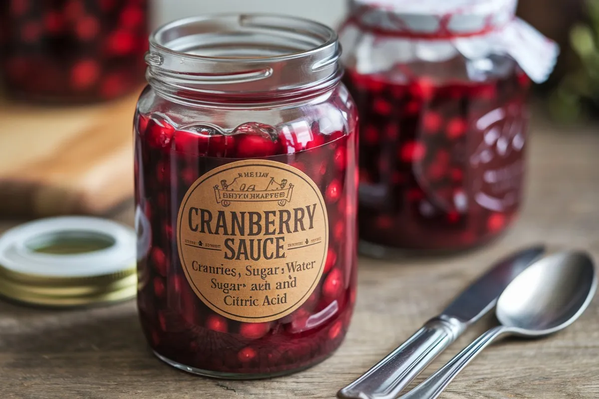 What are the ingredients in canned cranberry sauce?