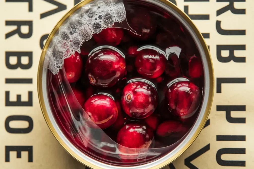 What are the ingredients in canned cranberry sauce?