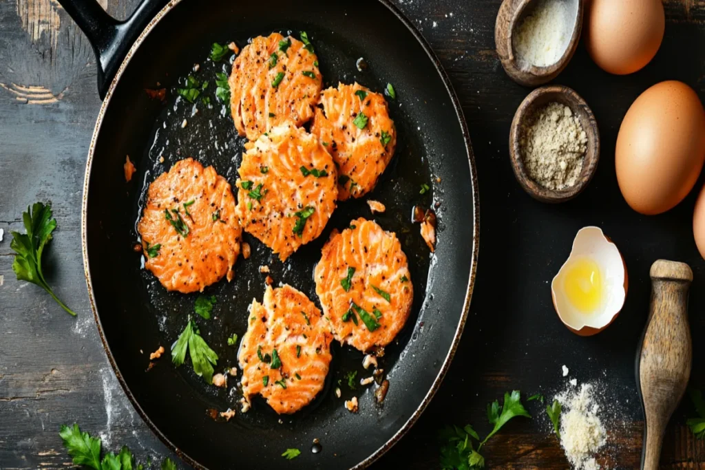 How do you keep salmon patties from falling apart?