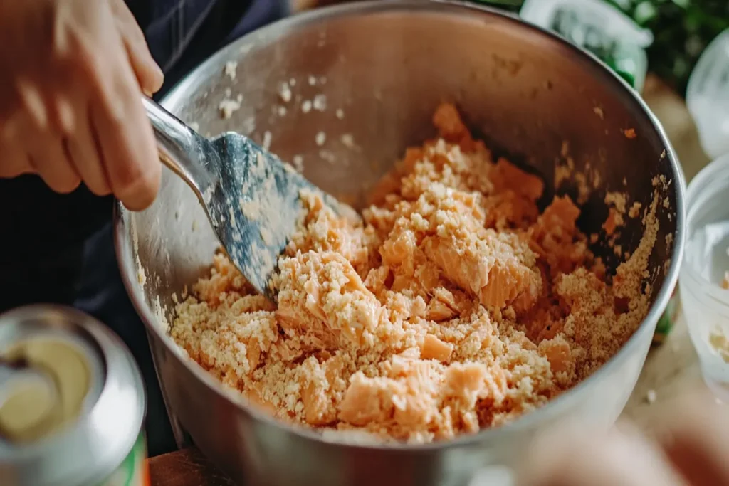 How do you keep salmon patties from falling apart?