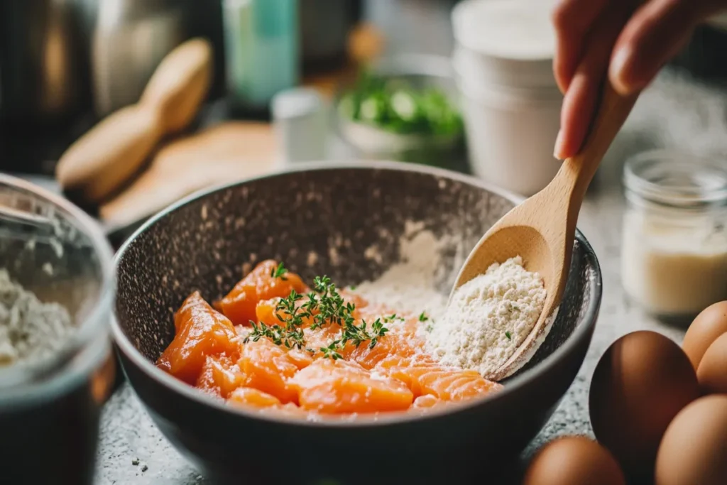 What can I use instead of breadcrumbs in salmon patties?