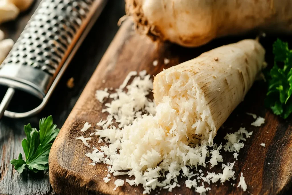 What is the spicy ingredient in horseradish?