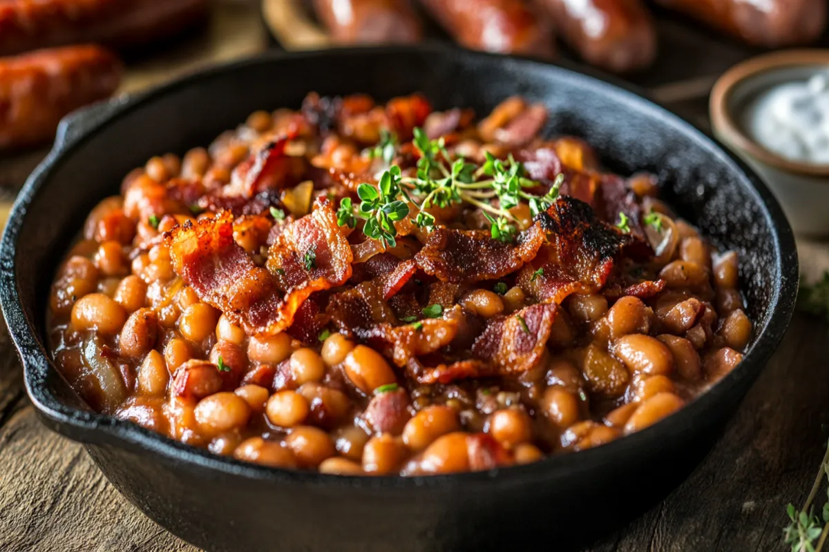 What can I add to baked beans to make them taste better?