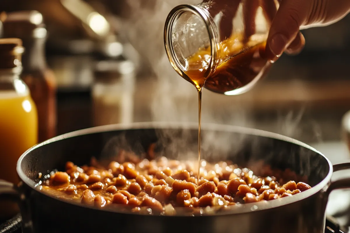 Why do you put vinegar in baked beans?