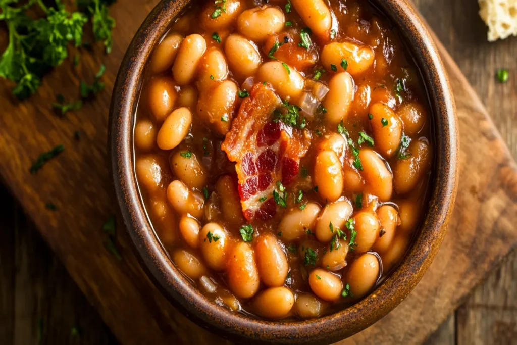 Why do you put vinegar in baked beans?