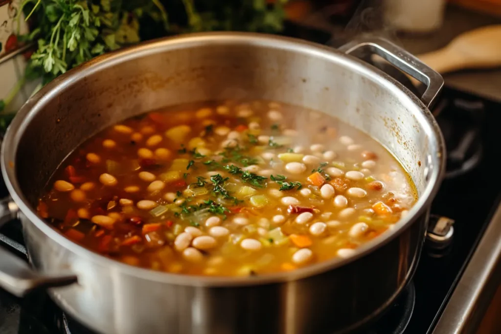 How to thicken 15 bean soup?