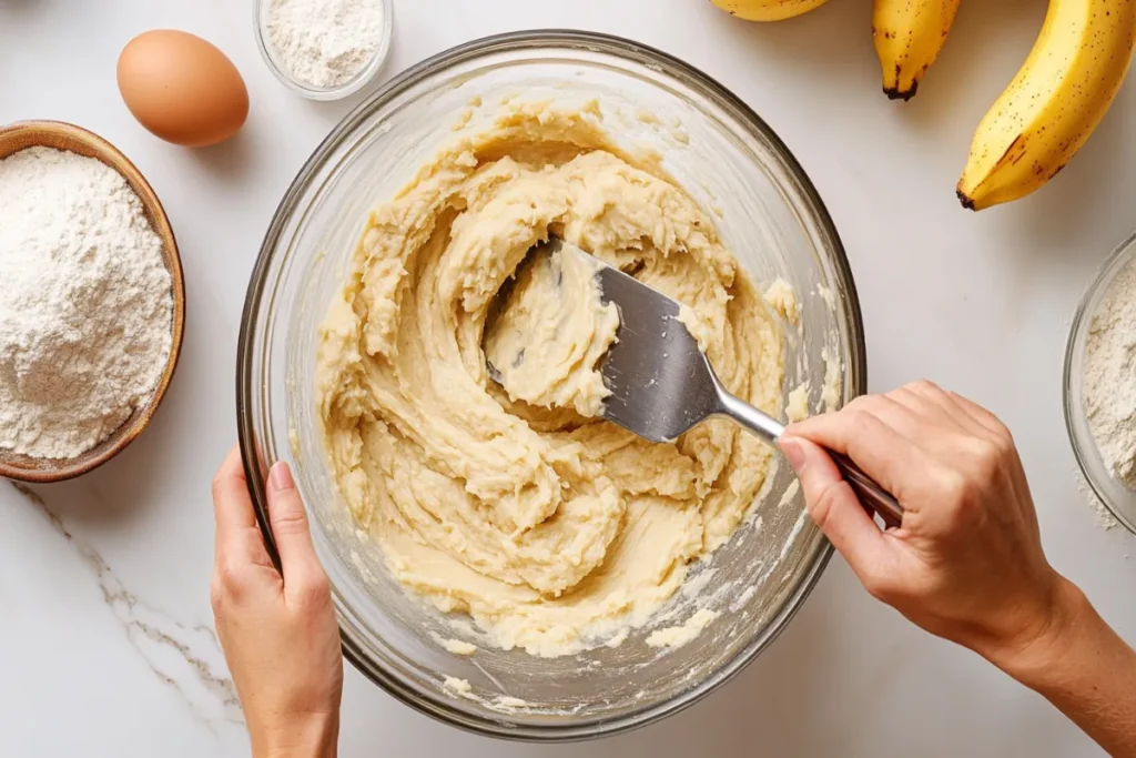 Why does banana bread collapse after baking?