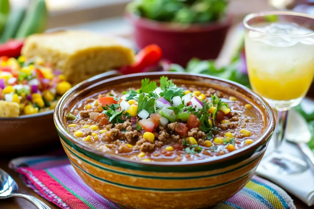 What are the ingredients for taco soup?