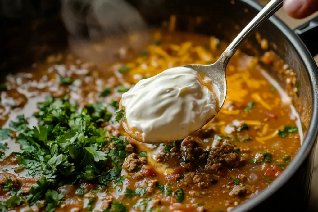 How can I thicken my taco soup?