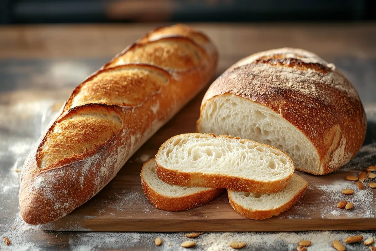 What is the difference between French loaf and sourdough bread?