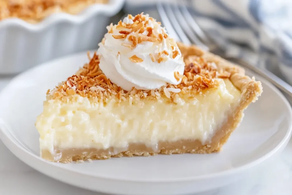 What is coconut custard pie made of?